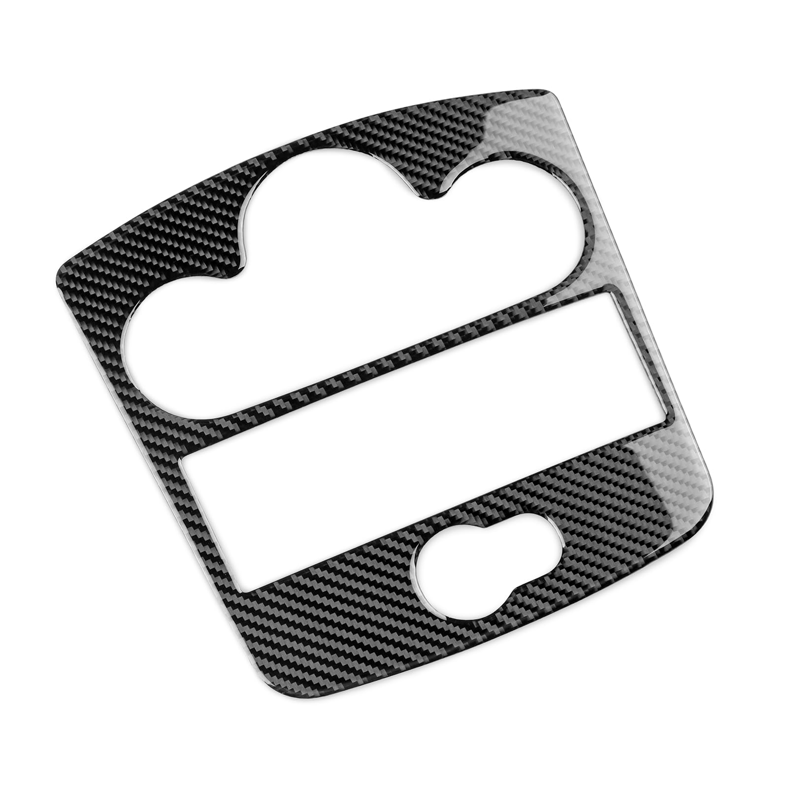 KUNGKIC Para Renault Clio 3 2006-2012 Adhesivo de fibra de carbono para CD y AC del coche, panel de climatización central, salida de aire, marco decorativo, accesorio para el interior, regalo (negro)
