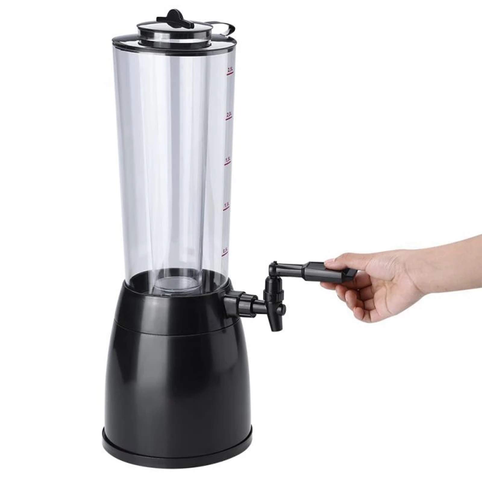 Beer Tower Dispenser, Cold Draft Beer Tower Beverage Dispenser, With Removable Ice Tube And Visual Scale, For Bar Home Parties Buffet Restaurant, 2.5L/88OZ