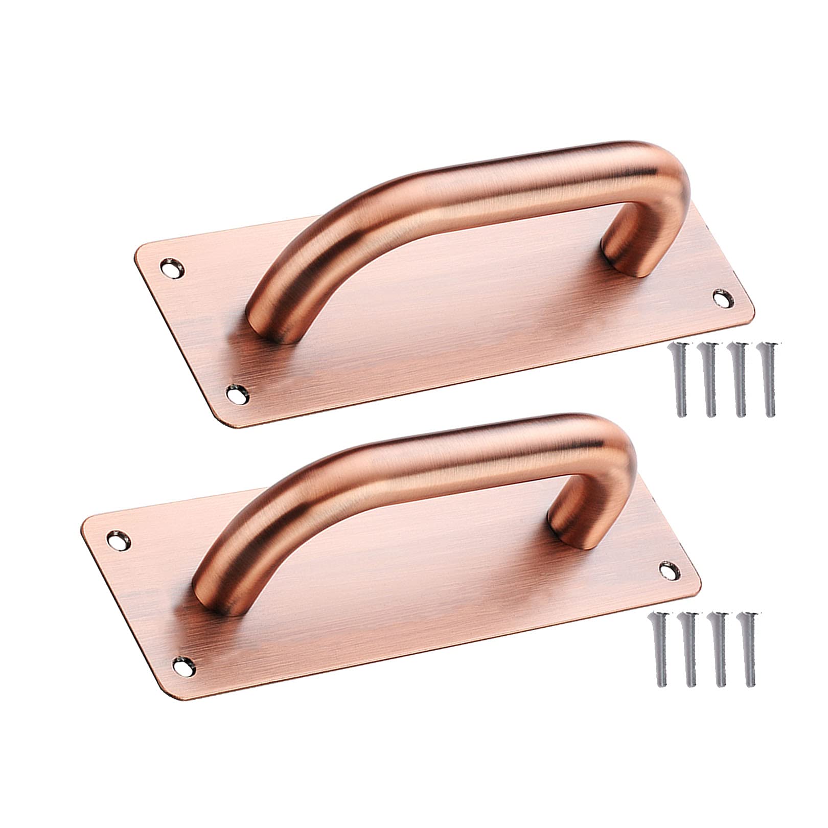 Poignées de porte de grange rouge bronze en acier inoxydable pour entrée et jardin x2