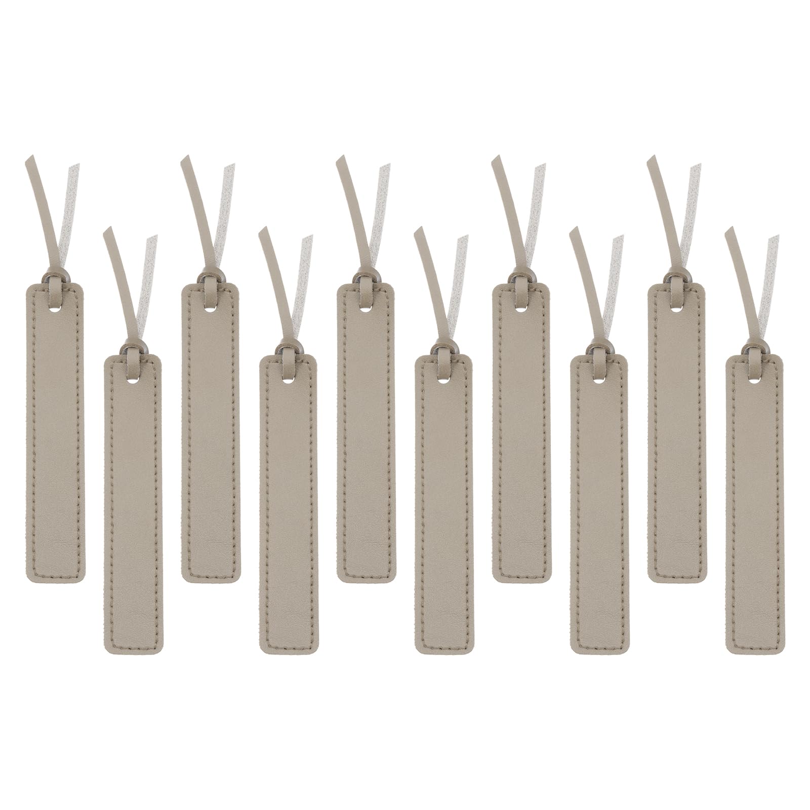 PATIKIL Leather Bookmarks, 10Pcs Rectangle Book Marks Page Markers for Book Reading Men Women Teacher Reader Book Lover Writers, Gray