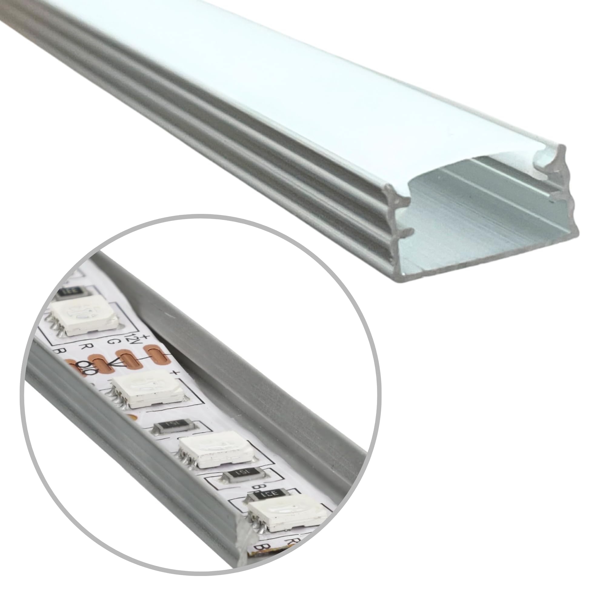 JANDEI – 4 X 1M De Profilés En Aluminium Noir, Canal En Forme De V Pour L'installation De Bandes De LED Dans Des Coins à 90º, Diffuseur