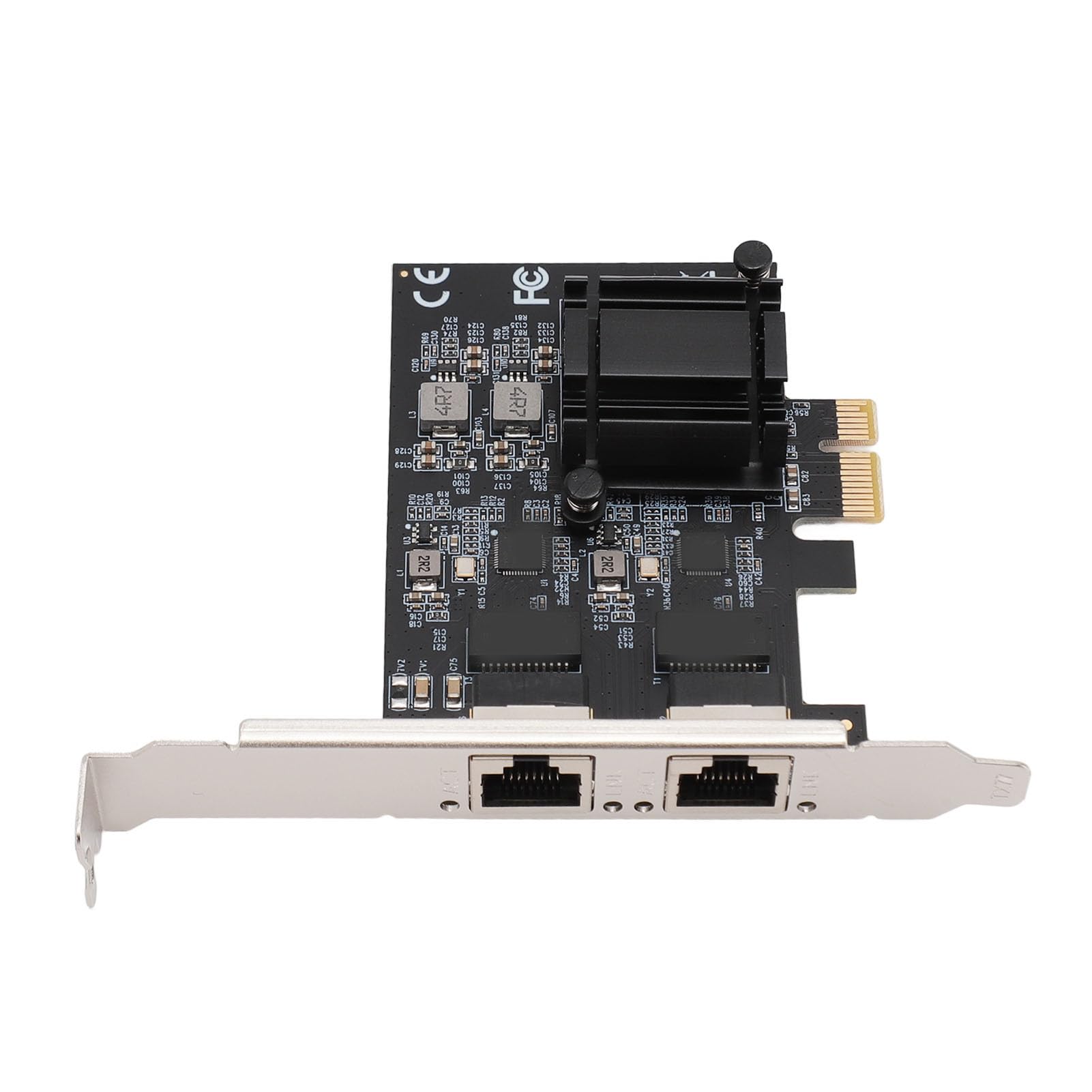 Aramox Karta Sieciowa PCIe, 2,5Gbase-T Rtl8125b Dual Port RJ45