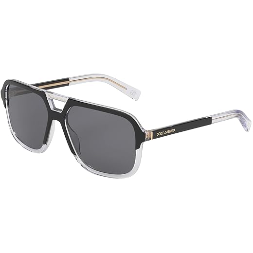 Óculos de sol masculinos Dolce & Gabbana ANGEL DG 4354 CRYSTAL/cinza 58/15/145