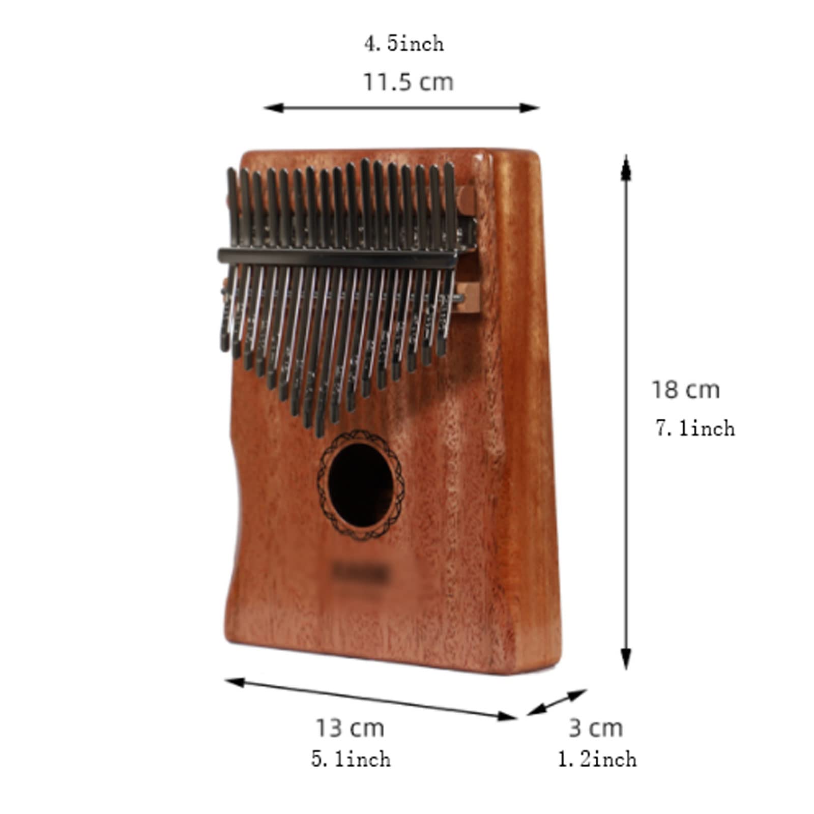Suono Squisito Strumento Musicale Fatto a Mano con Corpo in Legno per Pianoforte a 17 Toni, Regalo per Dilettanti e Principianti (Dimensioni: 13 * 3 * 18 cm) Facile da Giocare