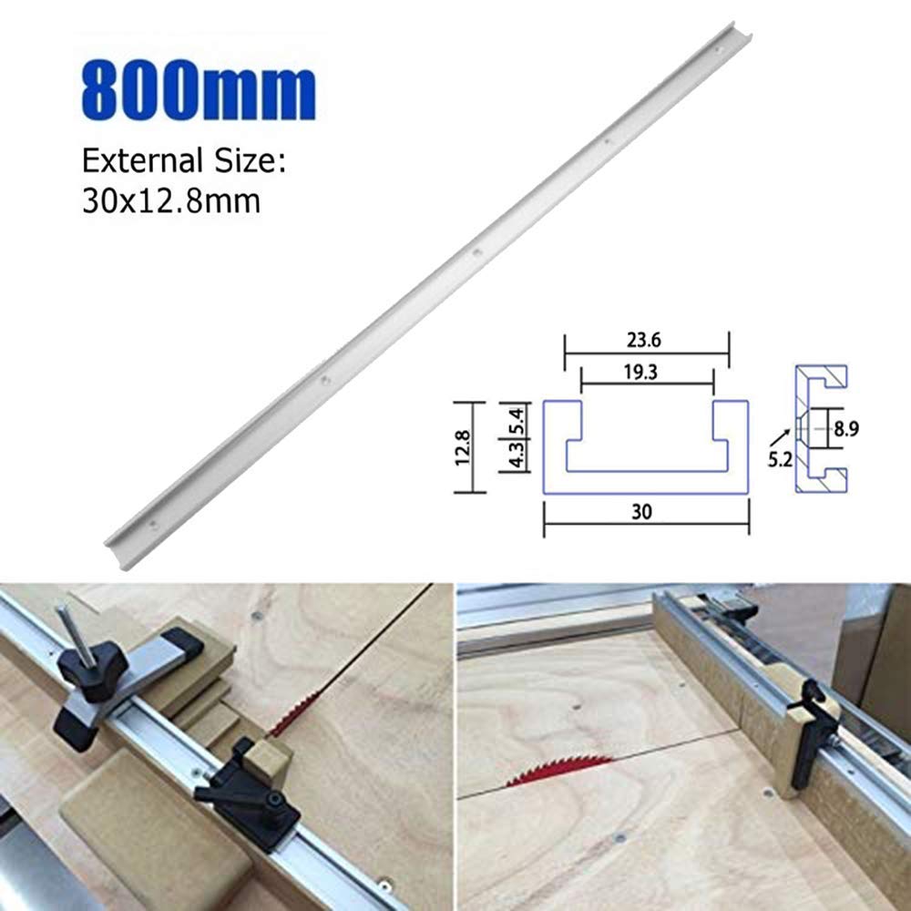 TTrack 800mm, 31.5inch Aluminum TSlot, Aluminium alloy Rail Miter Bar