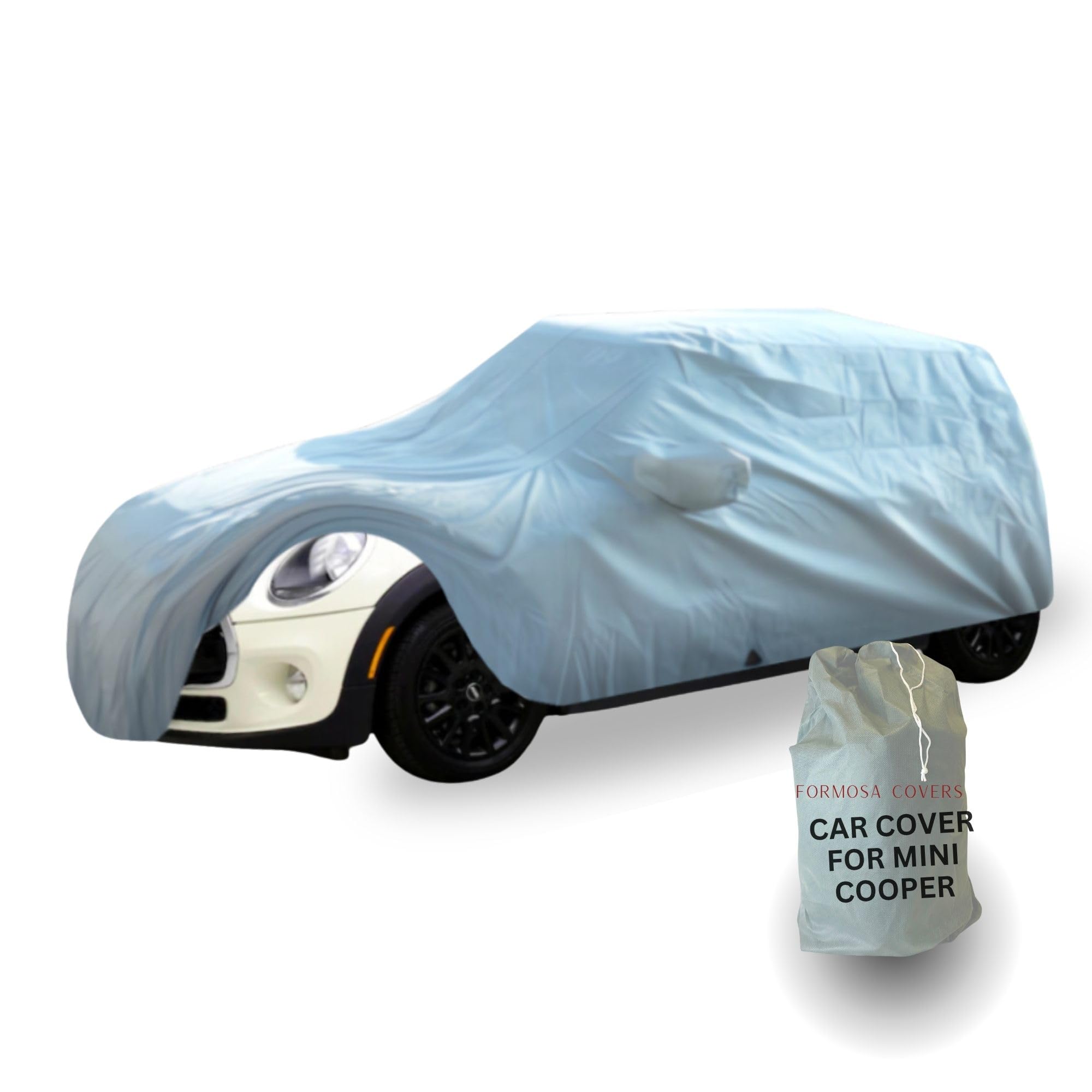 Formosa Covers | Custom fit Mini Cooper Car Cover Prevents UV Rain Damage Antenna Patch Kit Stores up to 158
