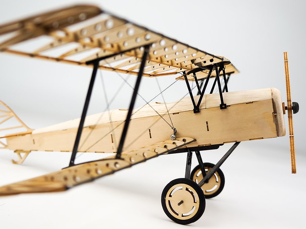 Viloga 3D-Puzzles für Erwachsene, DIY Tiger Motte Bi-Plane Holzmodelle, lasergeschnittene Balsaholz-Flugzeug-Kits zum Bauen, perfektes Holzbastel-Bauset, Flugzeugmodellbausatz für Heimdekor-Kollektion
