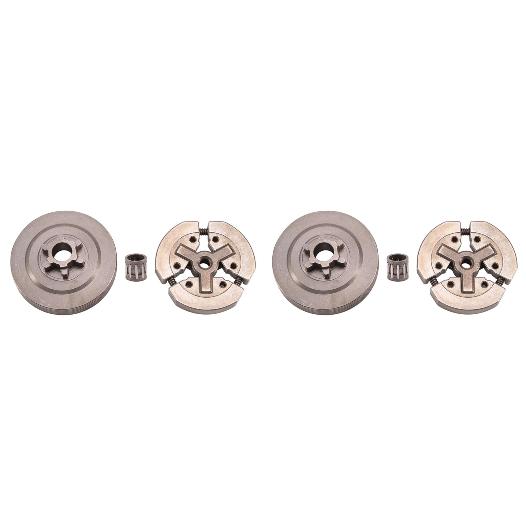 Jnchdghwa Silver Grey 2Set 3/8 Clutch Drum & Clutch & Needle Bearing Fit For Chinese Chainsaw 3800