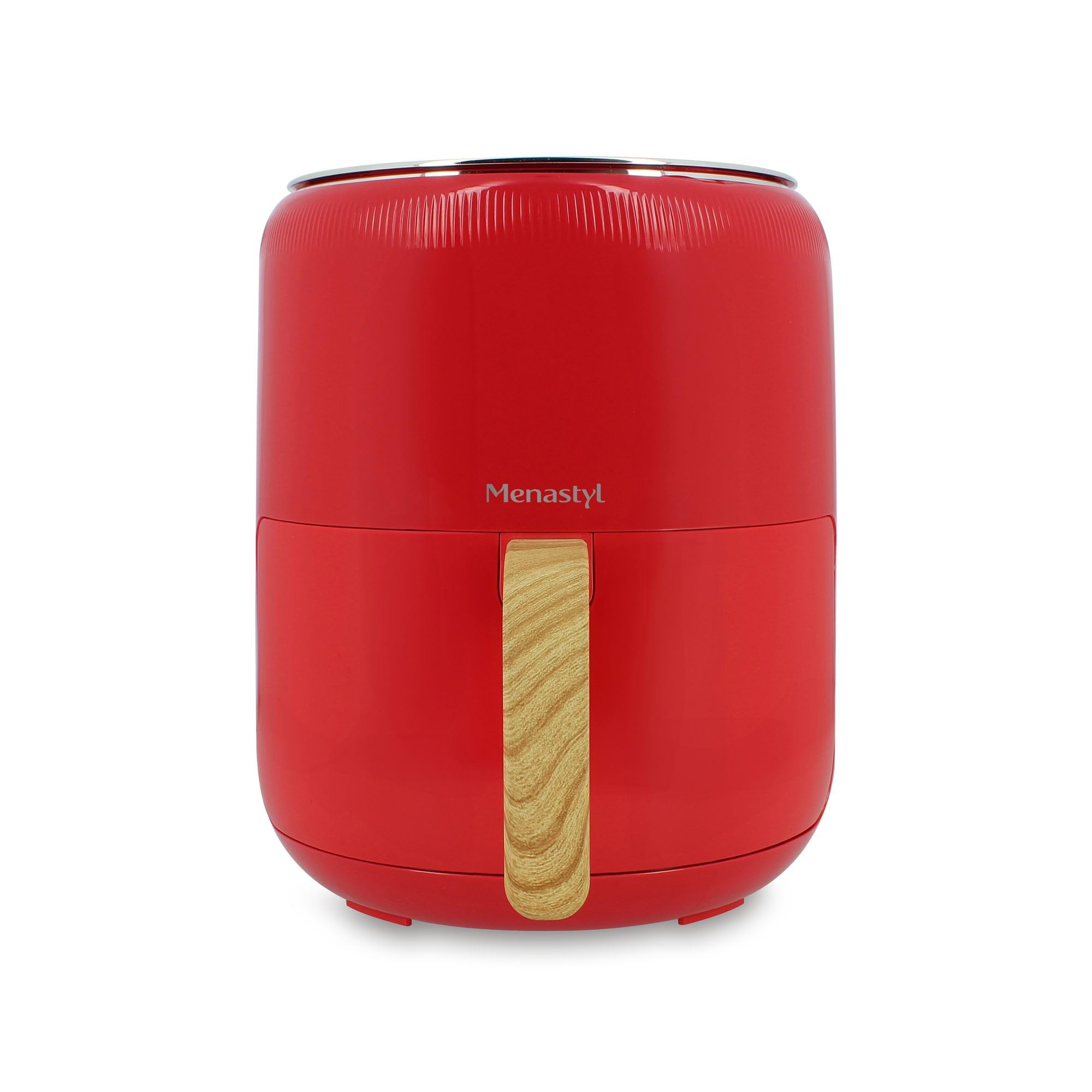 MENASTYL - Frytkownica na gorące powietrze 4,5 l colorama magenta wykończenie drewna - 6025002