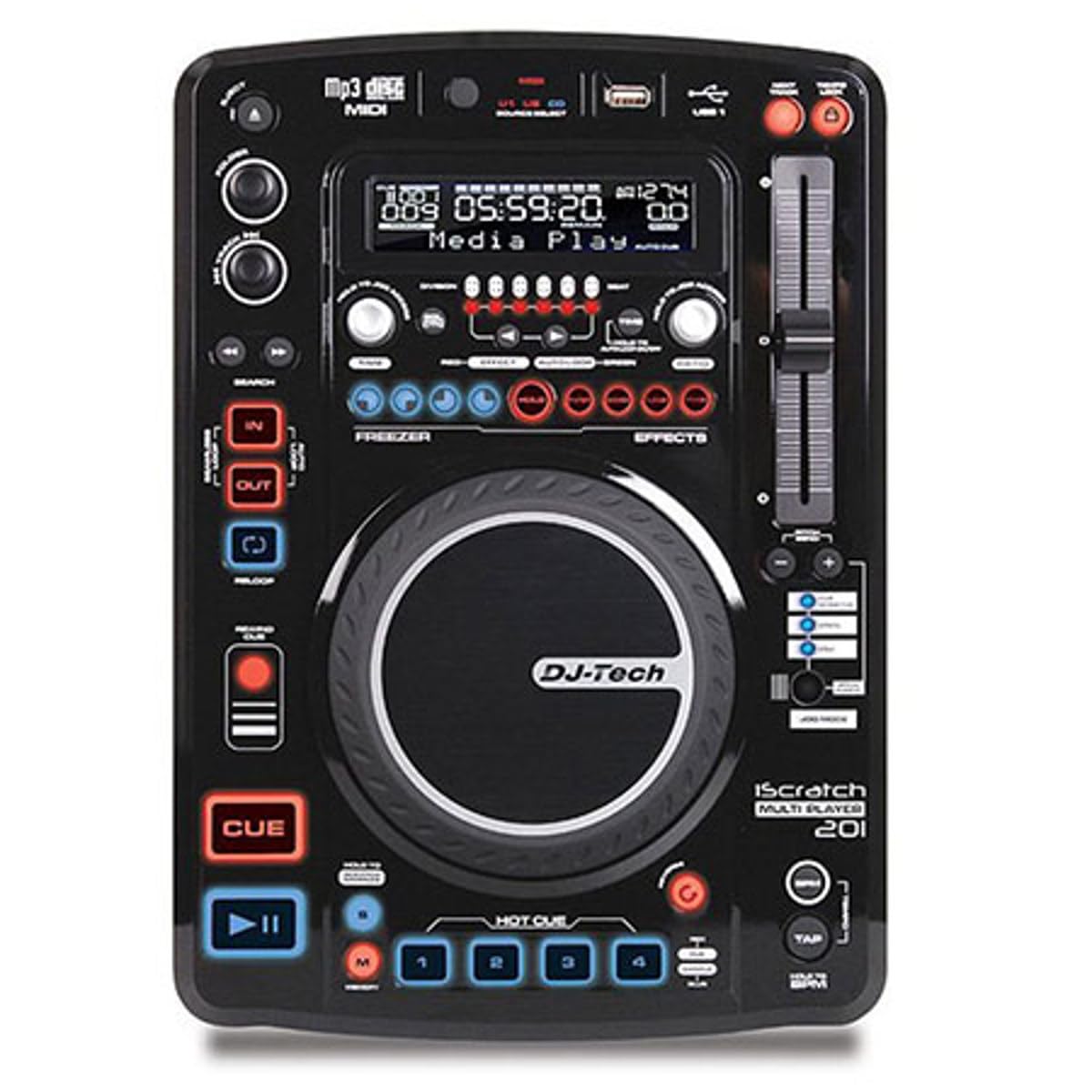 Amazon.com: DJ Tech iScratch 201 Pro CD/MP3/USB Multi-Player DJ