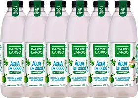 Kit 6x Água De Coco Integral Campo Largo Garrafa 900 Ml Natural Sem Conservante Fardo
