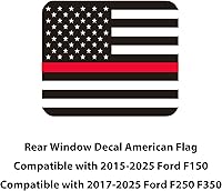Vista 3 de Calcomanía de bandera de la ventana trasera central americana para Ford F150 F250 F350 2015-2022 2023 2024 2025 Ventana deslizante trasera central
