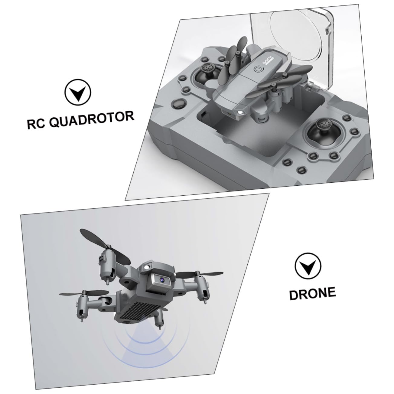 Mini Drone Pieghevole Doppia Camera 4K/1080P, 6 Assi | 2, 4g 4CH, Batteria Lipo 500mAh Inclusa, Ritorno un Tasto, Angolo Lente Regolabile per Selfie e Riprese Aeree