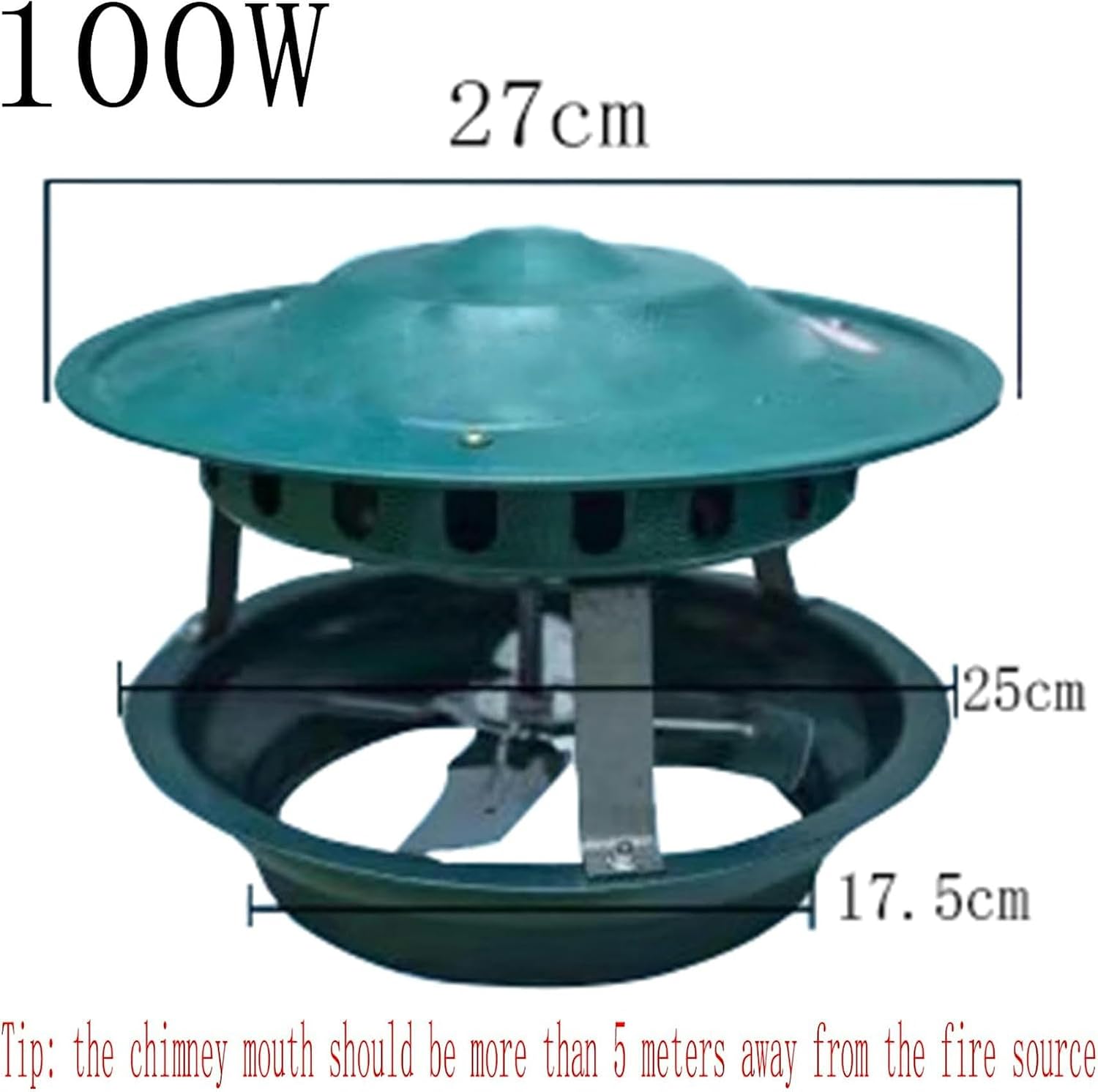 Household Chimney Smoke Evacuator Fireplace Exhaust Fan Flue Fan, Chimney Draft Inducer, Home Roof Fireplace,80W