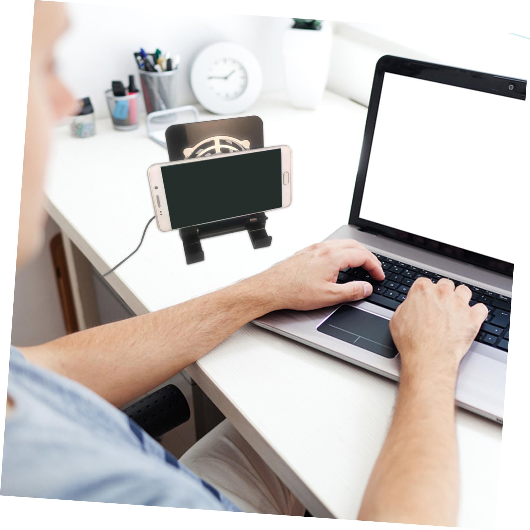 HOMSFOU 4pezzi Per Console Portatile Ventilatore Usb Stand Per Smartphone e Tablet Compatibile Design Ottimizzare Raffreddamento
