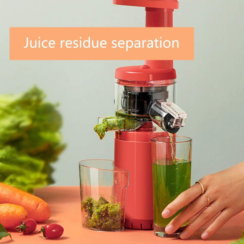 MIIKHI Juicer machines,Juicer Machines, Slow Masticating Juicer Extractor Cold Press Juicer with Reverse Function Quiet Motor, with Brush Easy to Clean Recipes for Fruits and Vegtables fe, Red