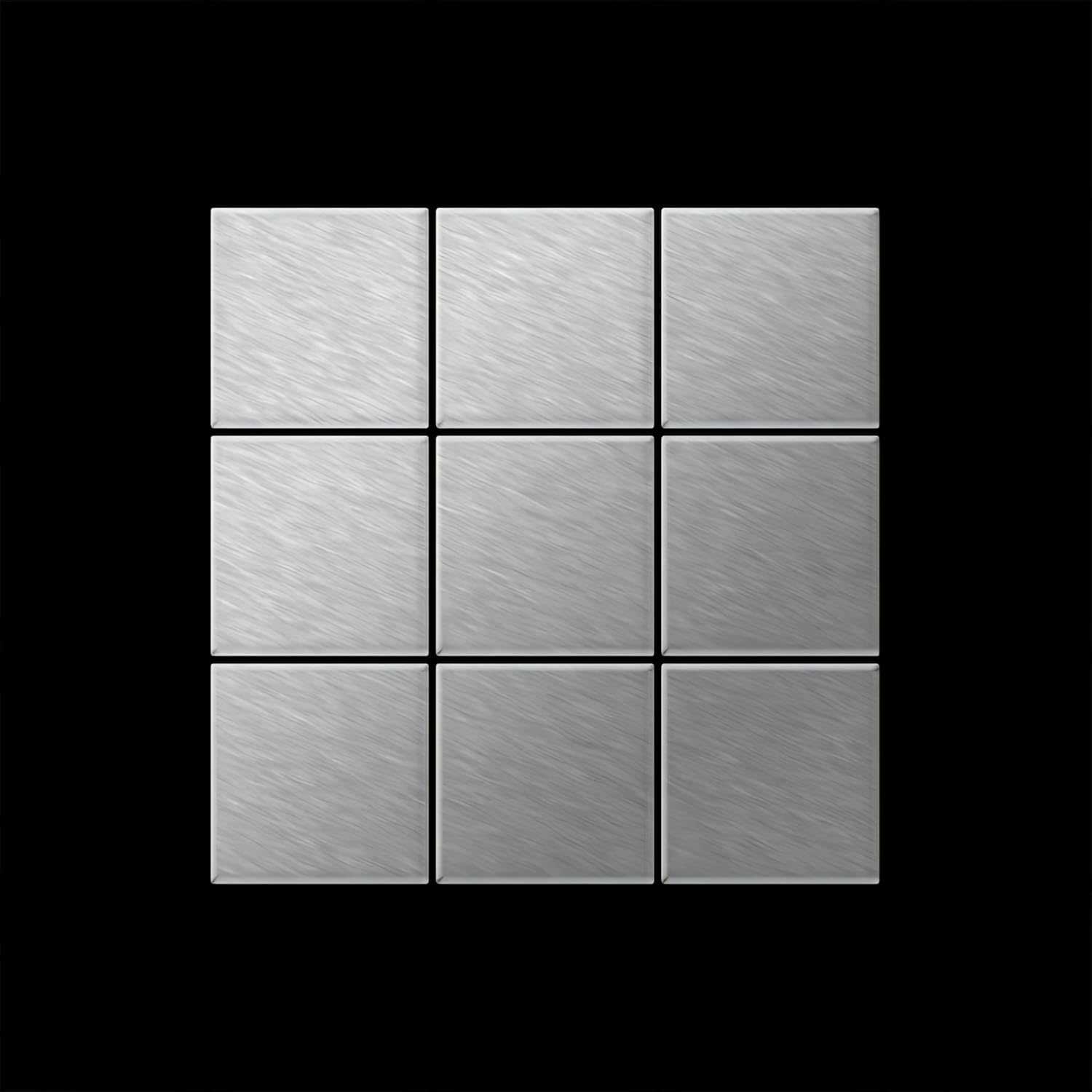 Azulejo mosaico de metal sólido Acero inoxidable Marine pulido espejo gris 1,6 mm de grosor ALLOY Century-S-S-MM 0,5 m2