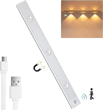 Luce LED Armadio Con Sensore Di Movimento - 84 LED, 200LM, Ricaricabile USB, 3 Modalit&agrave;, Per Scale E Corridoi