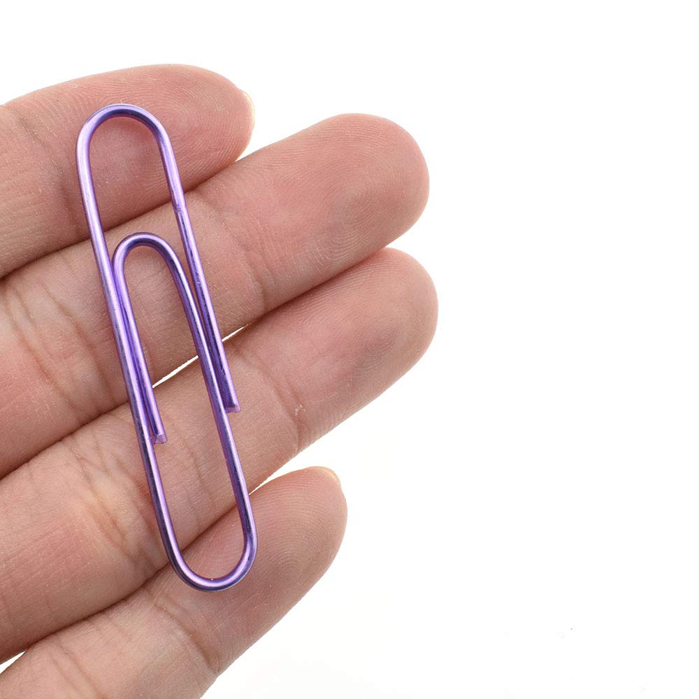 Snapklik.com : Paper Clips Large 2 Inches Length Purple Paperclips ...