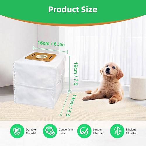 Miniatura 6 de Paquete de 12 bolsas VACBP6 compatibles con aspiradora Atrix Ergo de 8 cuartos de galón, modelos VACBPAI VACBP36V VACBP1