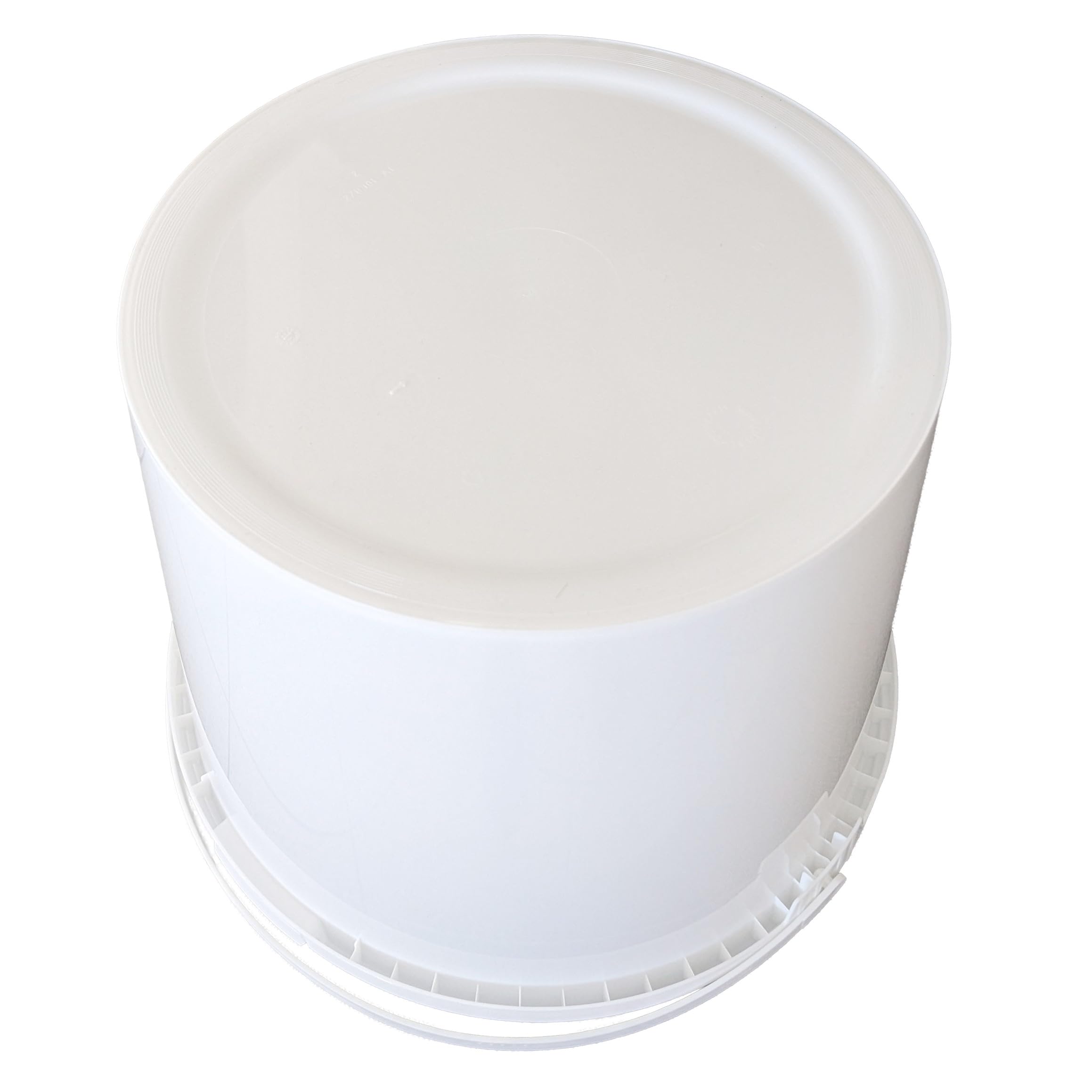 plasteo® Cubo de plástico vacío, color blanco, 5, 10, 20, 30 litros (30 unidades, 10 litros)