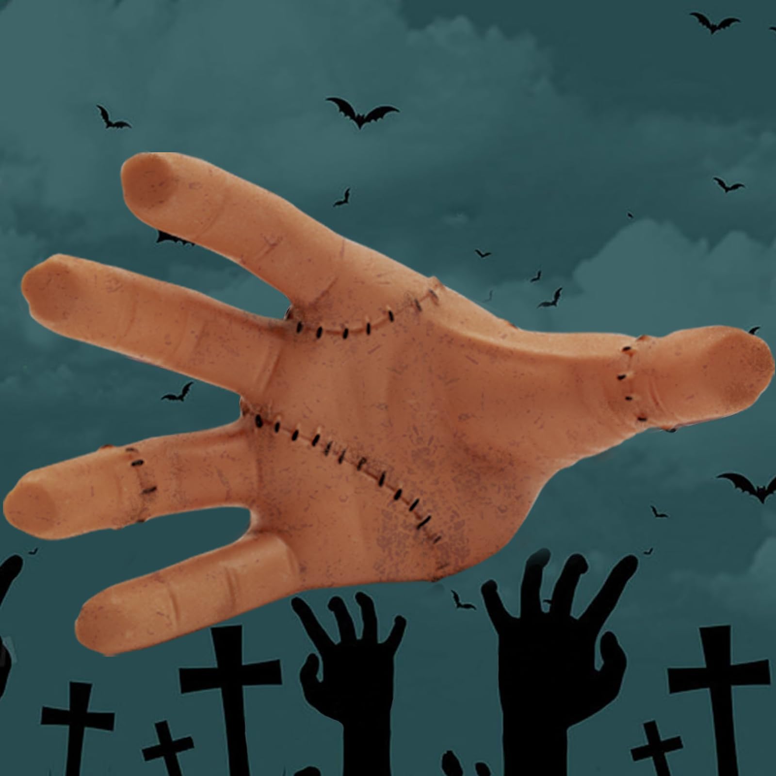 Realistische Gruselhand Aus Latex | Mit Narben-Details Für Halloween-Deko | Steht Alleine & Eignet Sich Für Cosplay