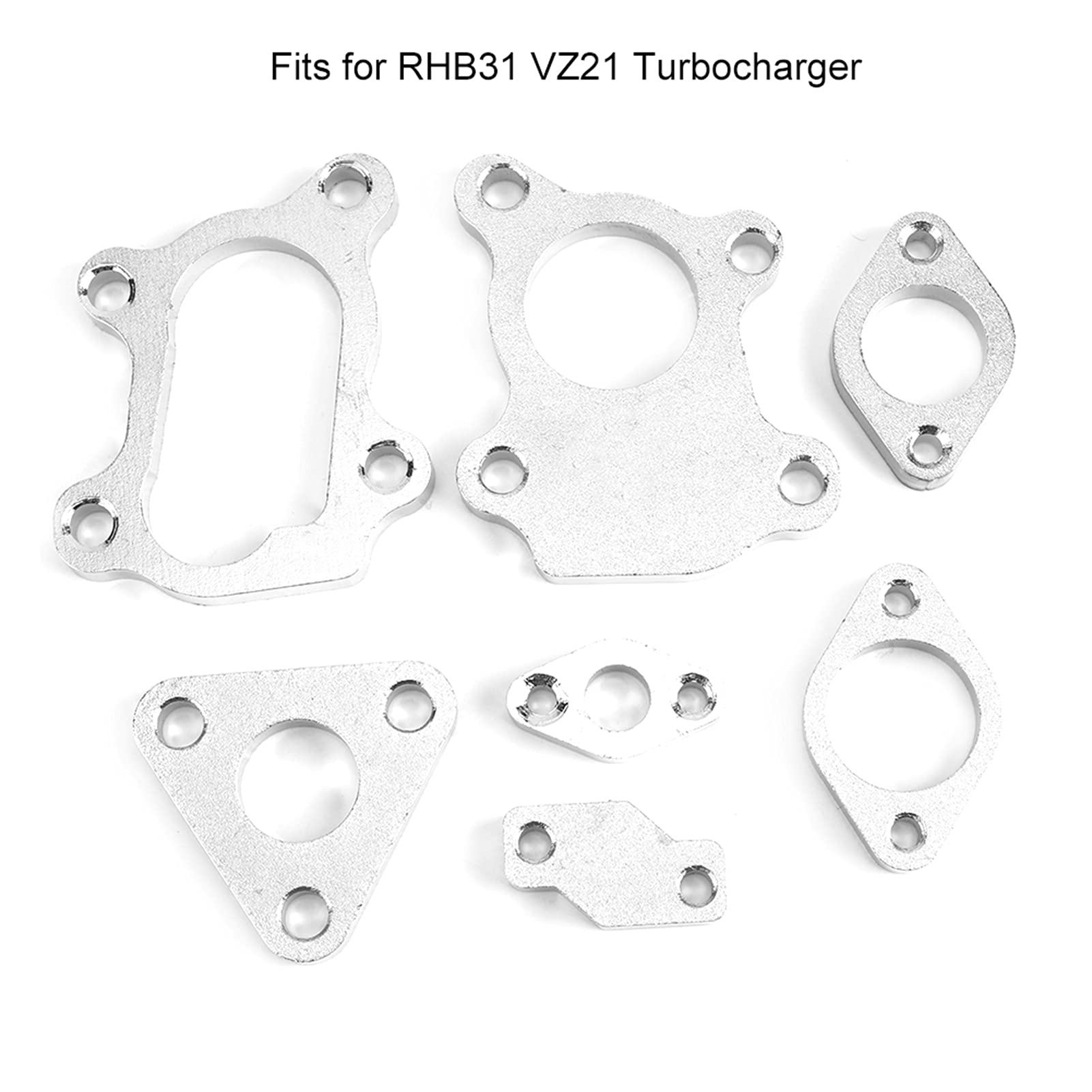 Kit flangia Turbo Torvex, set flangia turbocompressore 7 pezzi Set completo di adattatori di scarico compatibile con supporto turbo IHI RHB31 VZ21