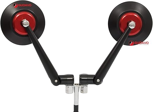 Miniatura 8 de Motocicleta Redonda retrovisor Espejos Rojo M8 M10 CNC Aluminio Espejos Para APRILIA dorsoduro caponord shiver tuono rs rsv millefalco rst pegaso