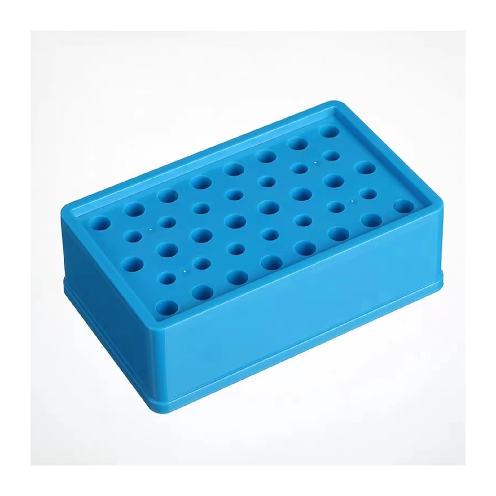 Caja de hielo de plástico for laboratorio, estante de almacenamiento de tubos de centrífuga PCR, suministros de laboratorio, 0,2/0,5/1,5/2ml, 1 unidad(38holes)