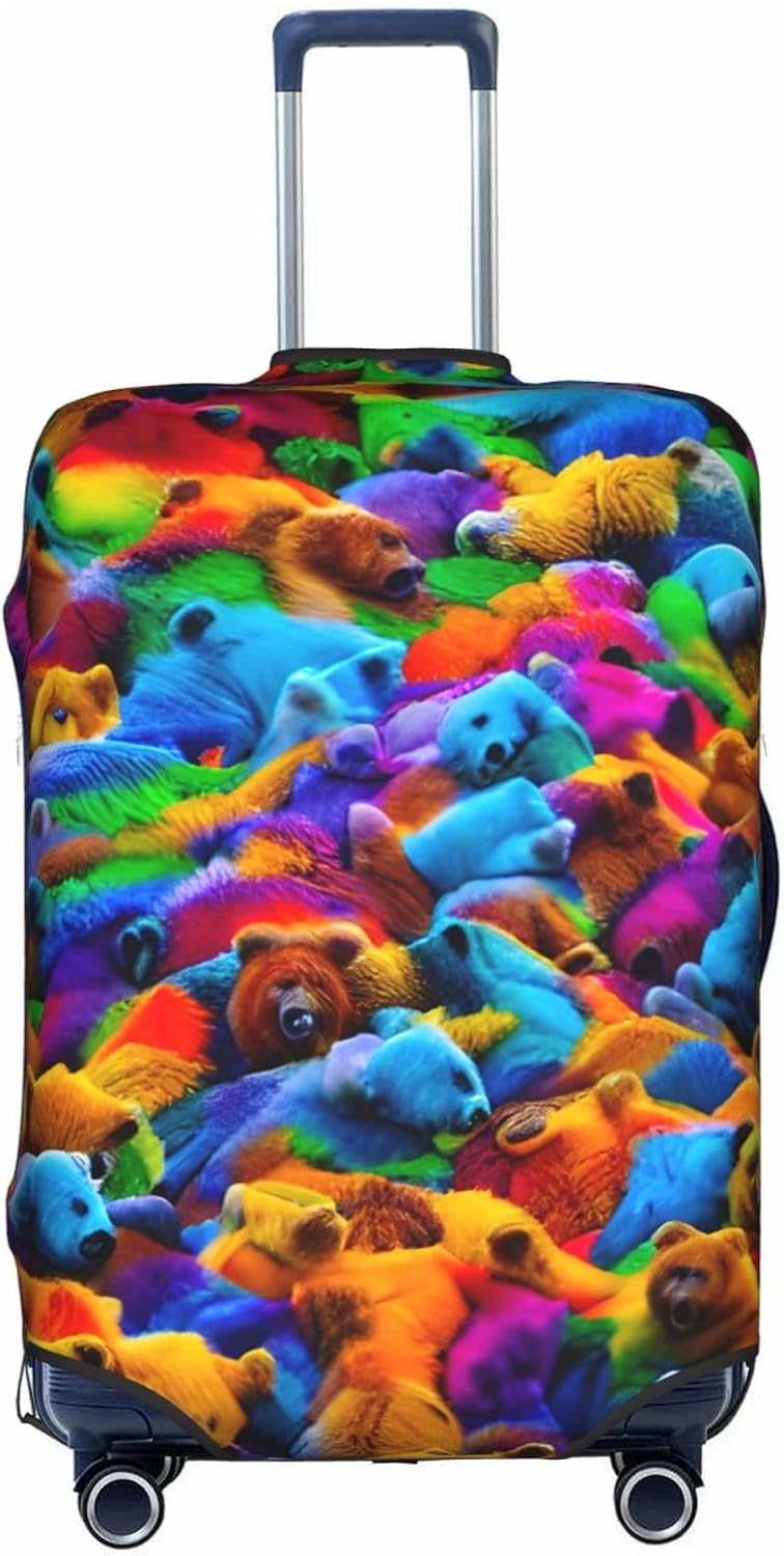 Bagage Covers Halloween Pompoen Print Elastische Beschermende Wasbare Bagage Cover Reizen Stofdichte Koffer Cover Voor 18-32 Inch Bagage, Zwart, L