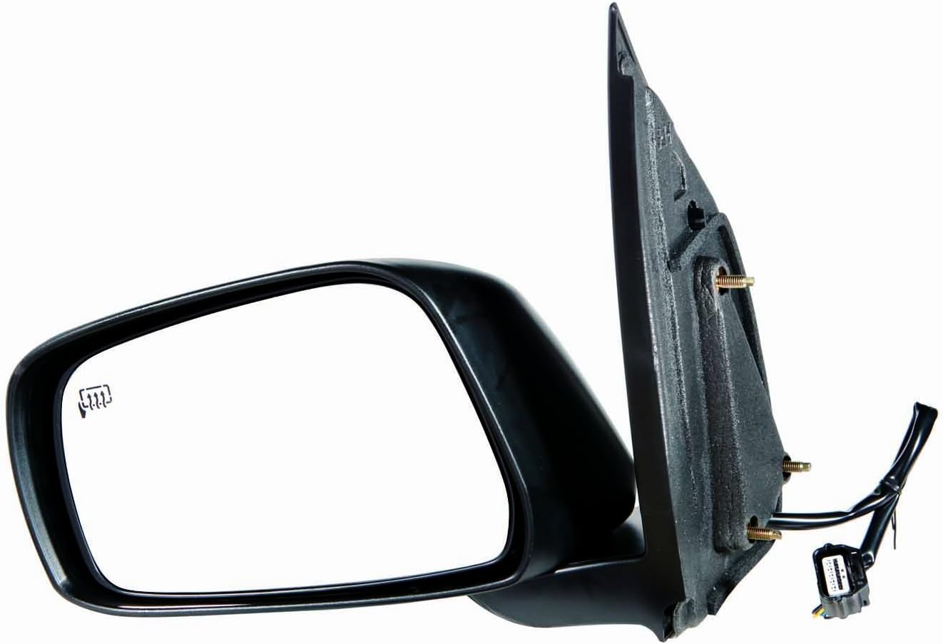 Compatible with Nissan Frontier Crew Cab LE 2005 2006 2007 2008 2009 2010 Power Heated Textured Black Side Door View Mirror Driver Left