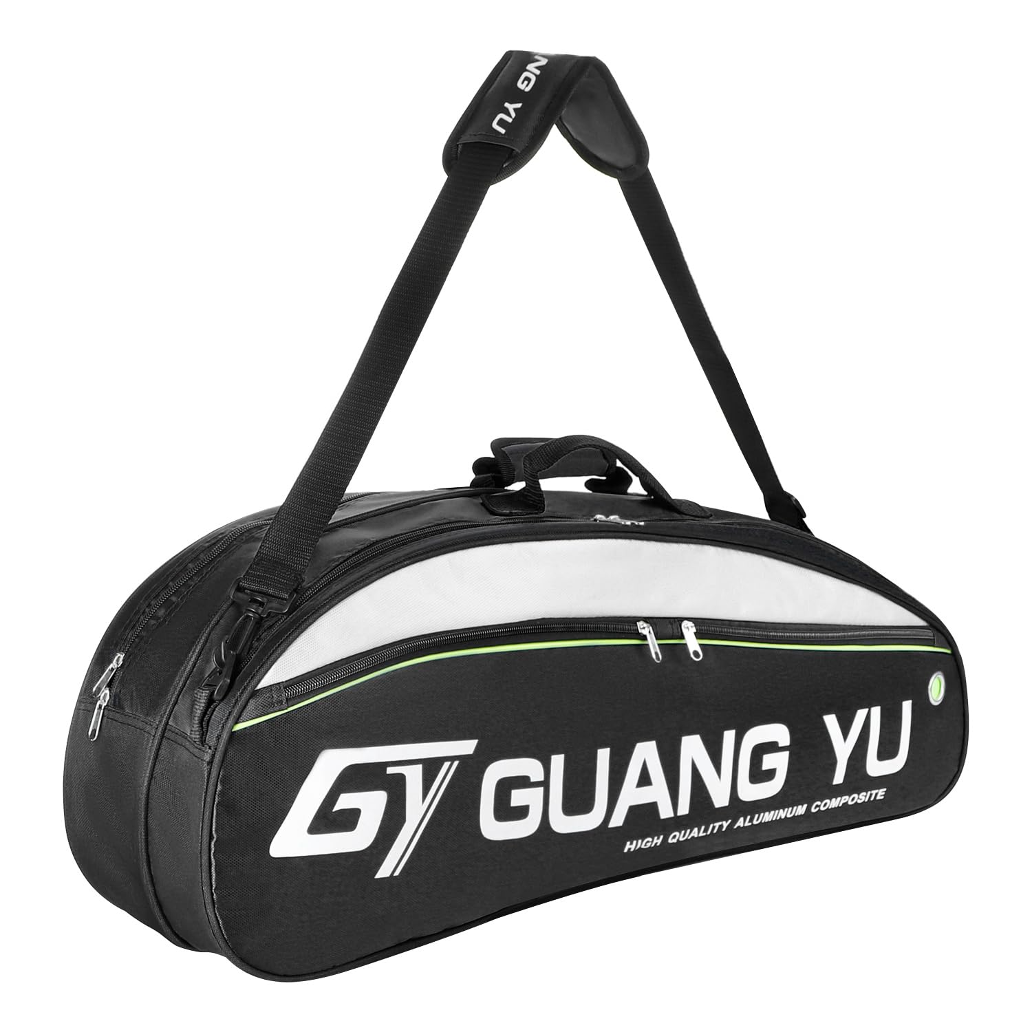 SIQITECHUK Badminton Tennis Racquets Racket Bag with Shoe Compartment Large Capacity Rackets Storage Bag Battledore Cover Case Waterproof Gym Equipment Bags Sports Handbag with Shoulder Strap (Black)