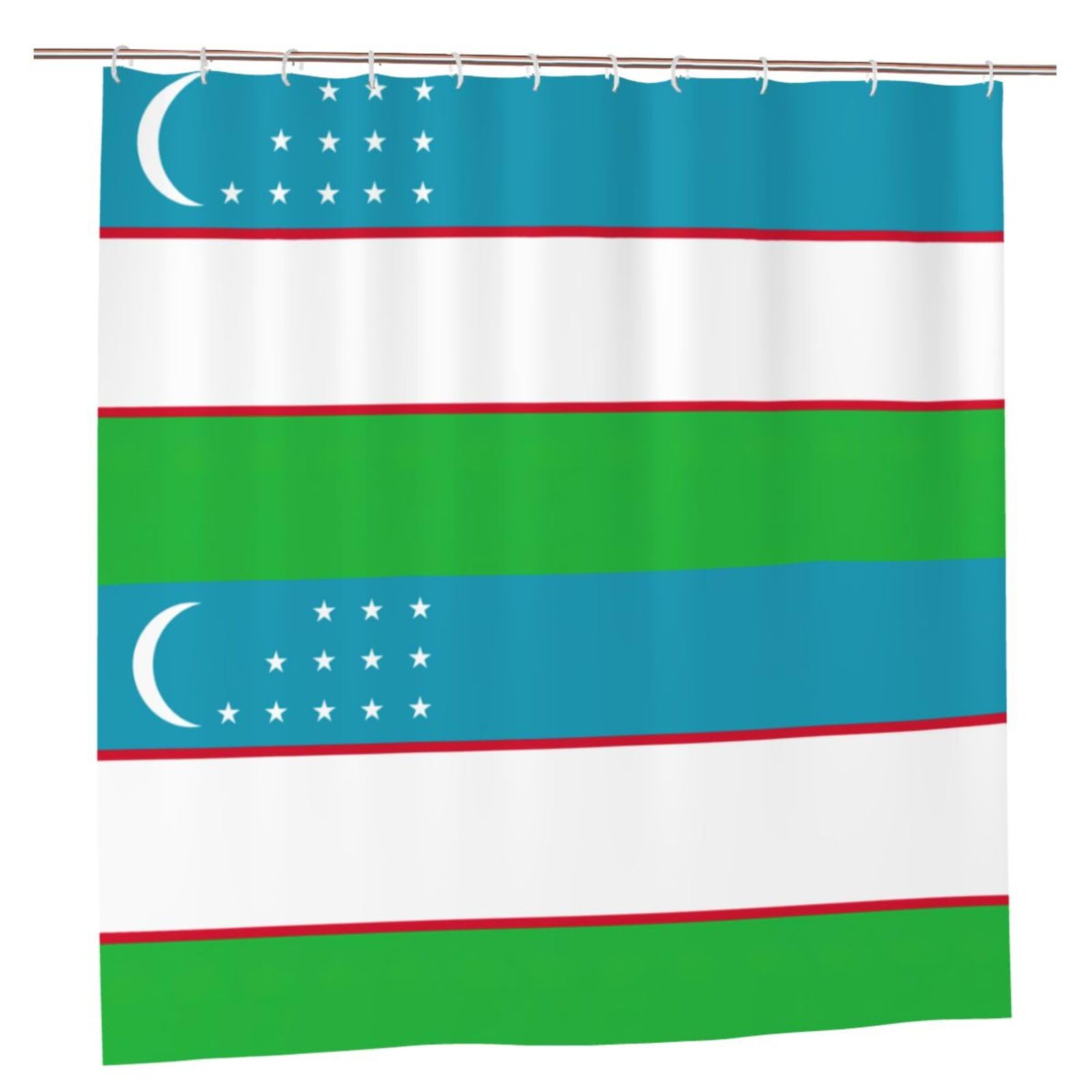 Rideau de douche textile Ouzbékistan de qualité supérieure avec œillets inox