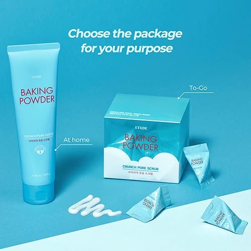 Miniatura 2 de ETUDE Exfoliante de poros crujientes en polvo para hornear 22AD (bolsa de 0.25 onzas líquidas x 24ea)  Cuidado coreano de poros profundos  Efecto de