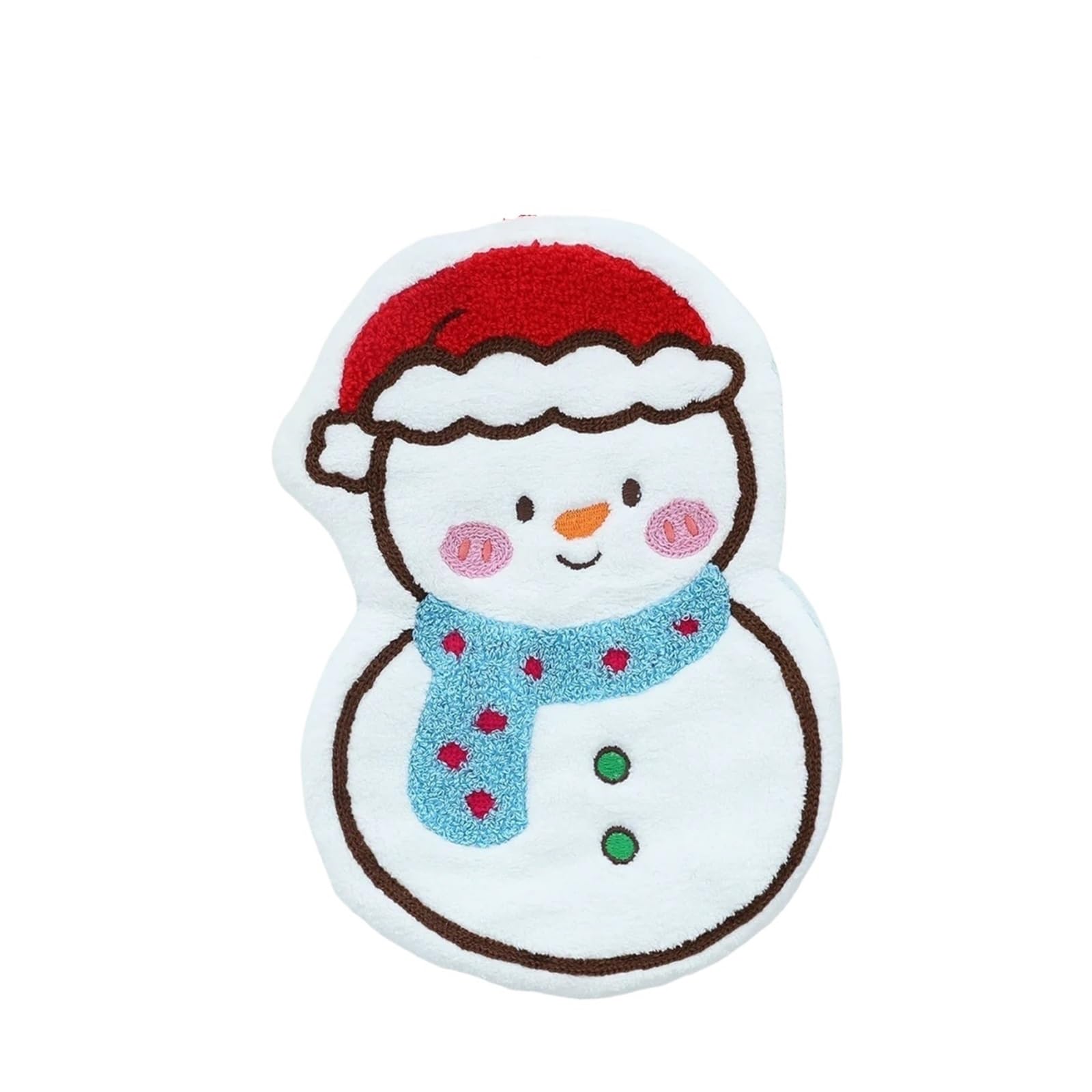 PPdingding 2pcs Cartoon Snowman Christmas Hand Towel - Soft Coral Fleece Holiday Cleaning Cloth for Home Decoration(Snowman)