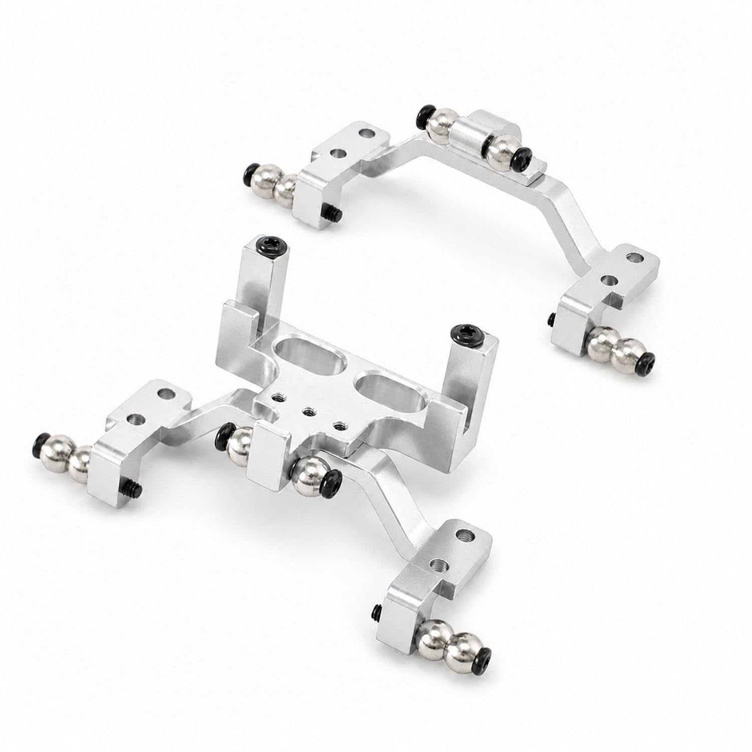 RC Car Servo Bracket Long-Lasting RC Servo Mount Bracket Wear Resistant Aluminum Steering Link Mount for Custom Build, Silver-image-24