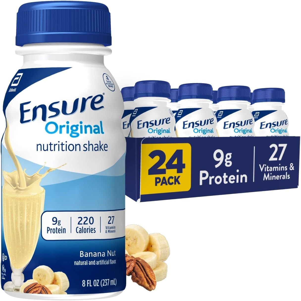 Original Banana Nut Nutrition Shake | Meal Replacement Shake | 24 Pack
