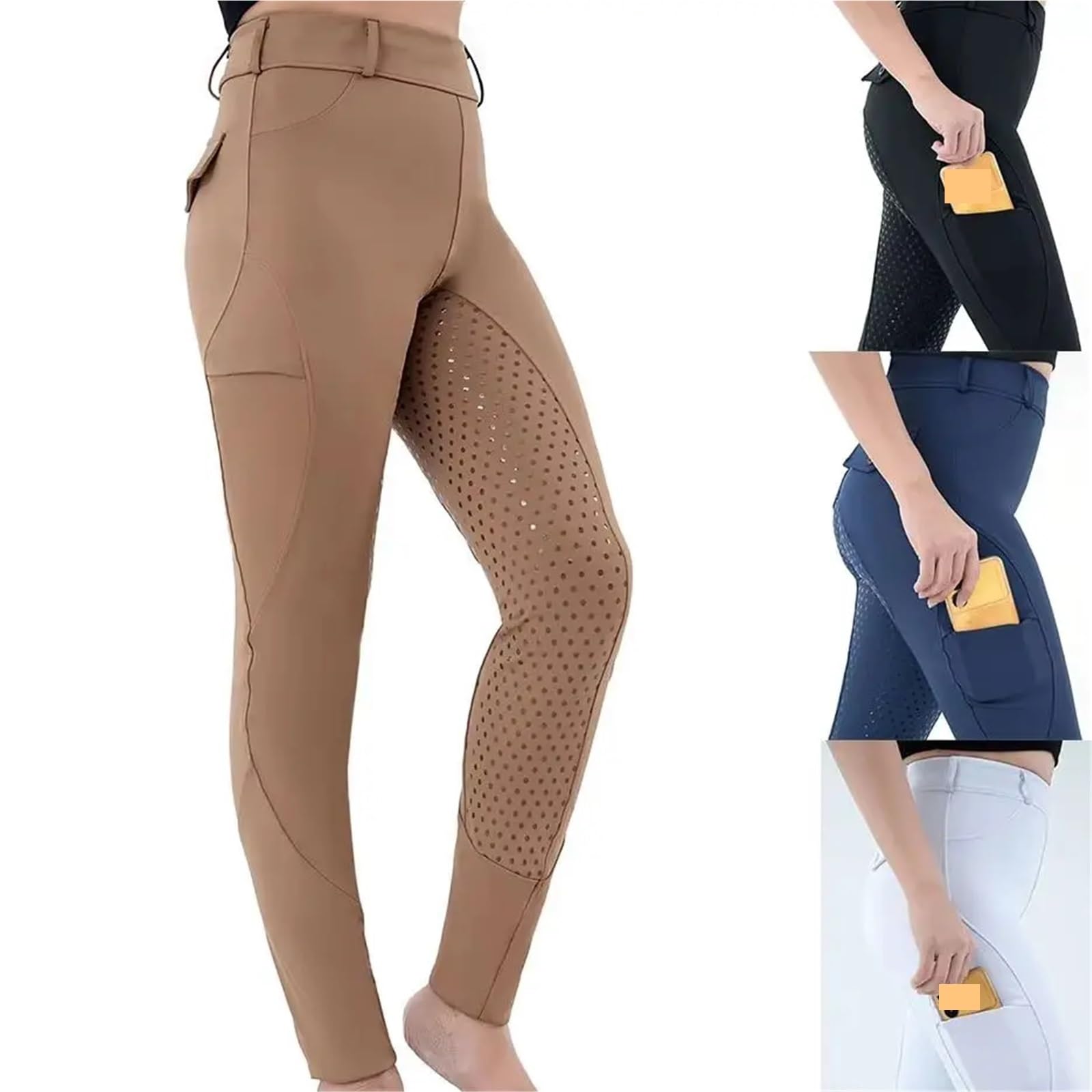 Mallas De EquitacióN Pantalones de equitación for mujer, pantalones montar con asiento completo, mallas entrenamiento ecuestre, ropa deportiva for exteriores, equipo caballero
