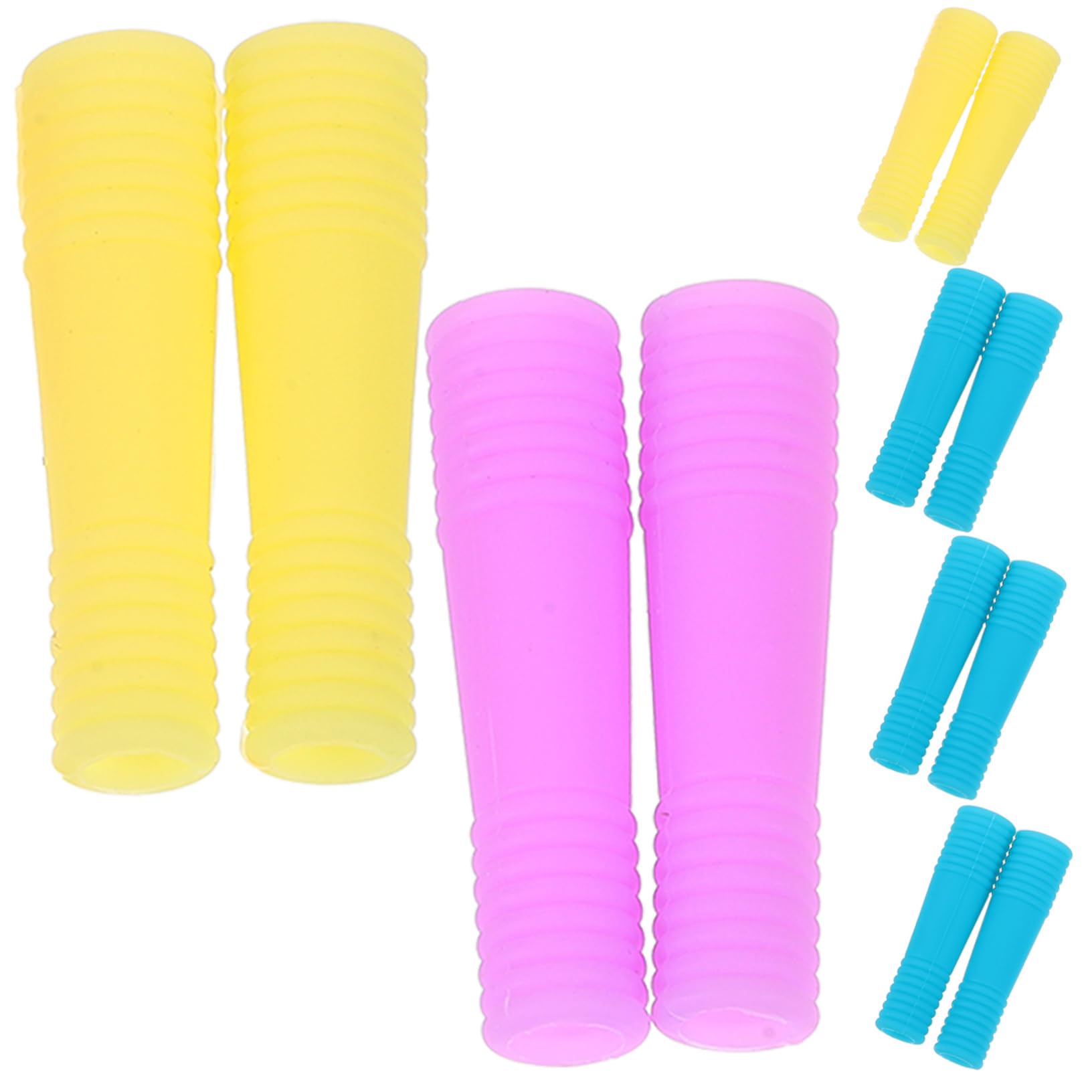 minkissy 3sets Nail Tools Cuticle Scissors Handle Cover Silicone Sleeve Cuticle Remover Tool 6pairs*3 Random Color