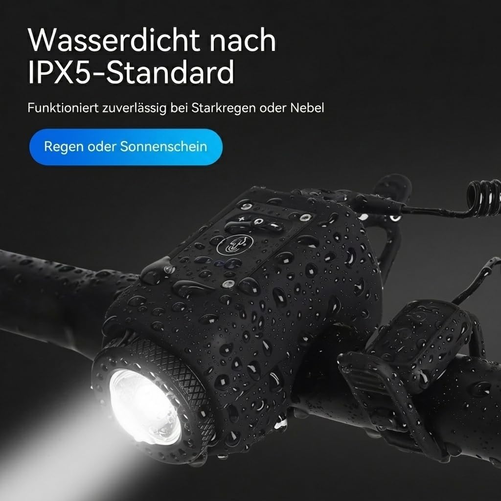 lumihorn Fahrrad, Set 1/2 Stück, 110 dB Hupe mit Fernbedienung