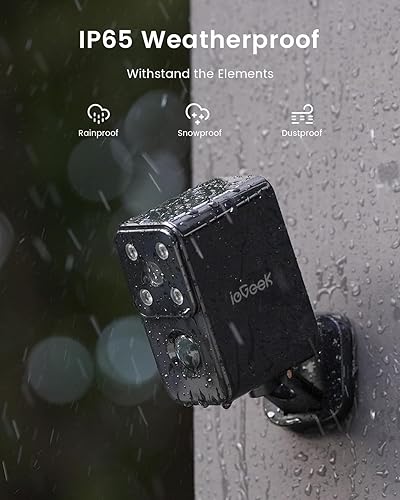 Miniatura 6 de ieGeek Cámara de seguridad inalámbrica para el hogar, 180, con batería de 2K, con detección de movimiento AI, visión nocturna a color, conversación