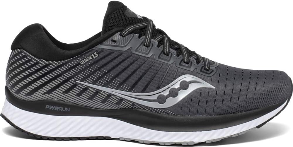 Saucony Men's Running/Jogging Shoe, 46.5 EU 7 Black/White
