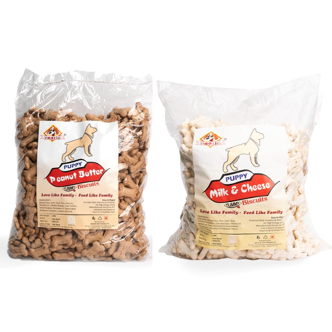 Nootie Combo Dog and Puppy Special -Nootie Peanut Butter and Chicken Cookie 1 Kg + Real Milk Puppy 1Kg… (B01NAPH3UC) Amazon Price History, Amazon Price Tracker