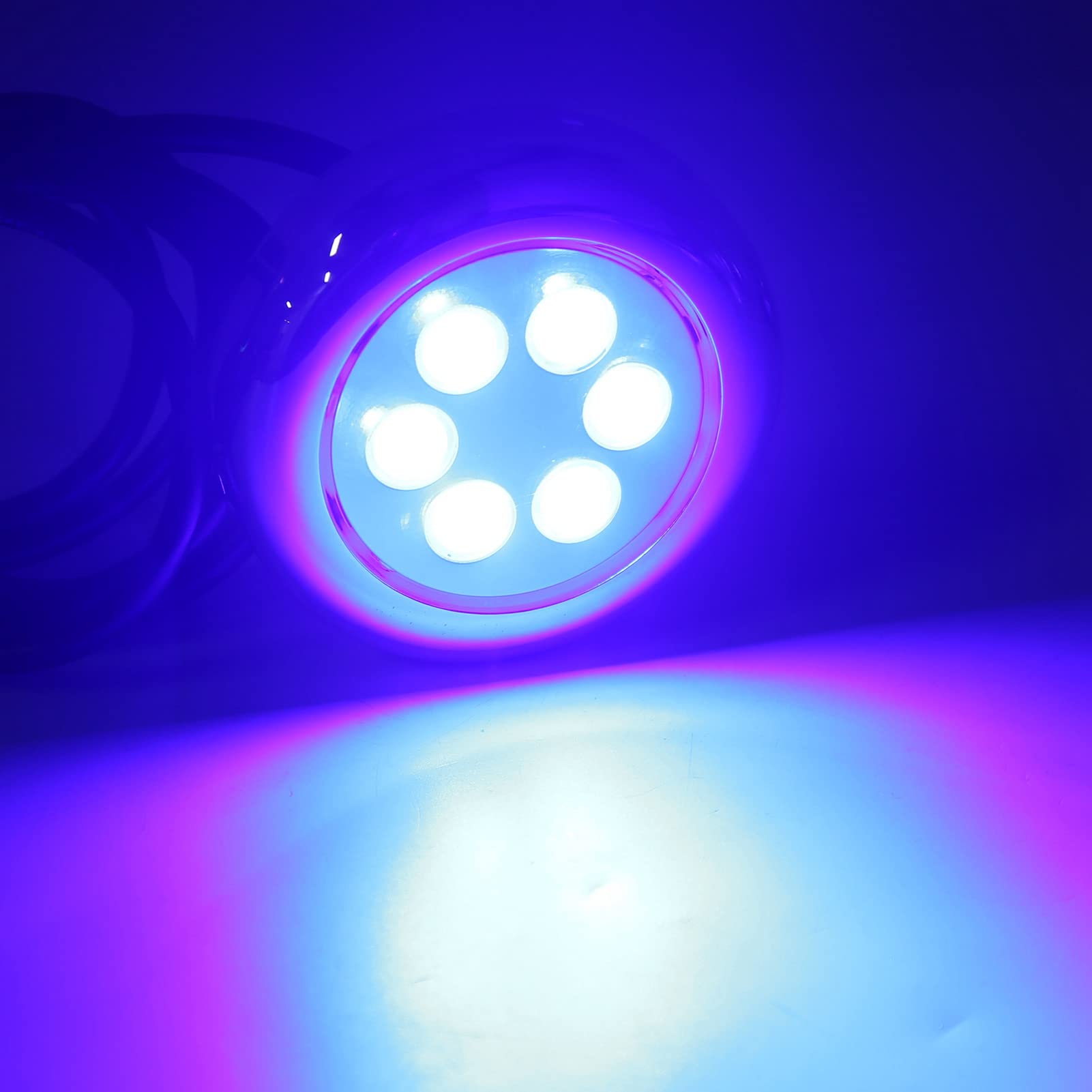 Fockety LED-Unterwasser-Boot-Lichter, 3.5in IP68 wasserdicht LED-Unterwasser-Licht, Oberflächenmontage, 12V-24VDC, Unterwasser-Balkenlicht für Boote Yachten Kreuzfahrtschiffe Segelboot