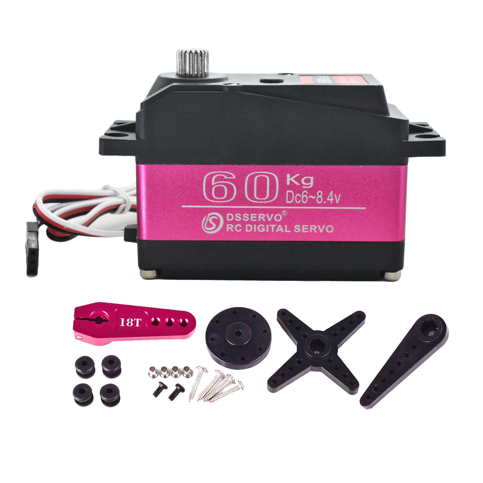 Servo digitale 60KG 6V-8.4V DS5160 Ingranaggio in acciaio inossidabile ad alta tensione Grande coppia ad alta velocità impermeabile RC Servo per 1/5 Baja Car Truck Buggy Progetti robotici