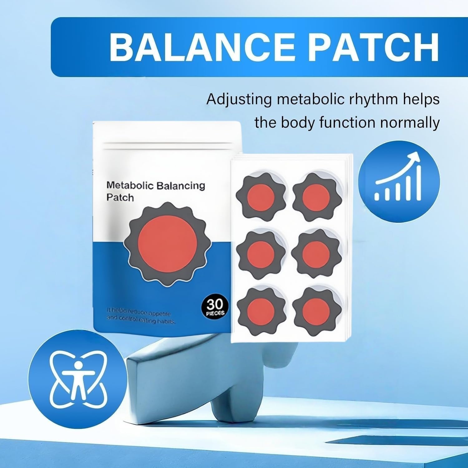 90 Stück Abnehmpflaster,Metabalancepatch,Kosmetisches Körperpflege Patch, Hautfreundliches Pflegepflaster komfortabel zur äußeren Anwendung Vorteilspack mit 60 Pflastern für Alle Körpertypen - 3