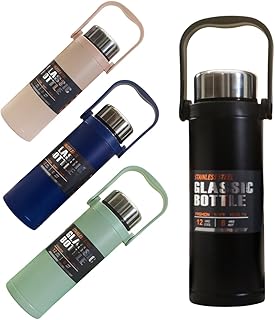 Garrafa térmica inox 304 portátil para água e bebidas - isolamento té