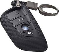 Vista 7 de Funda de silicona para llavero de carbono 3D para BMW 2 5 6 7 Series X1 X2 X3 X5 X6 M