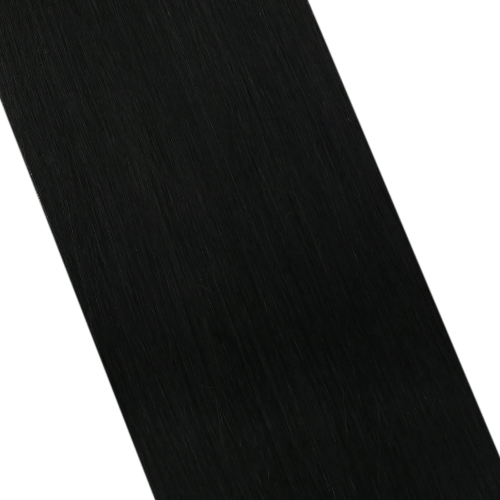 Ugeat Przedłużanie Włosów Taśma, Włosy Ludzkie, Czarny, 50 cm 20 sztuk 50g, Przedłużanie Włosów Tape in, Głęboka Czerń, Remy Naturalne Proste