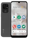 Doro 8100, 4G Senioren Smartphone, Noruftaste, Triple Kamera, Android 11 Go, 32 GB Speicher, Grau